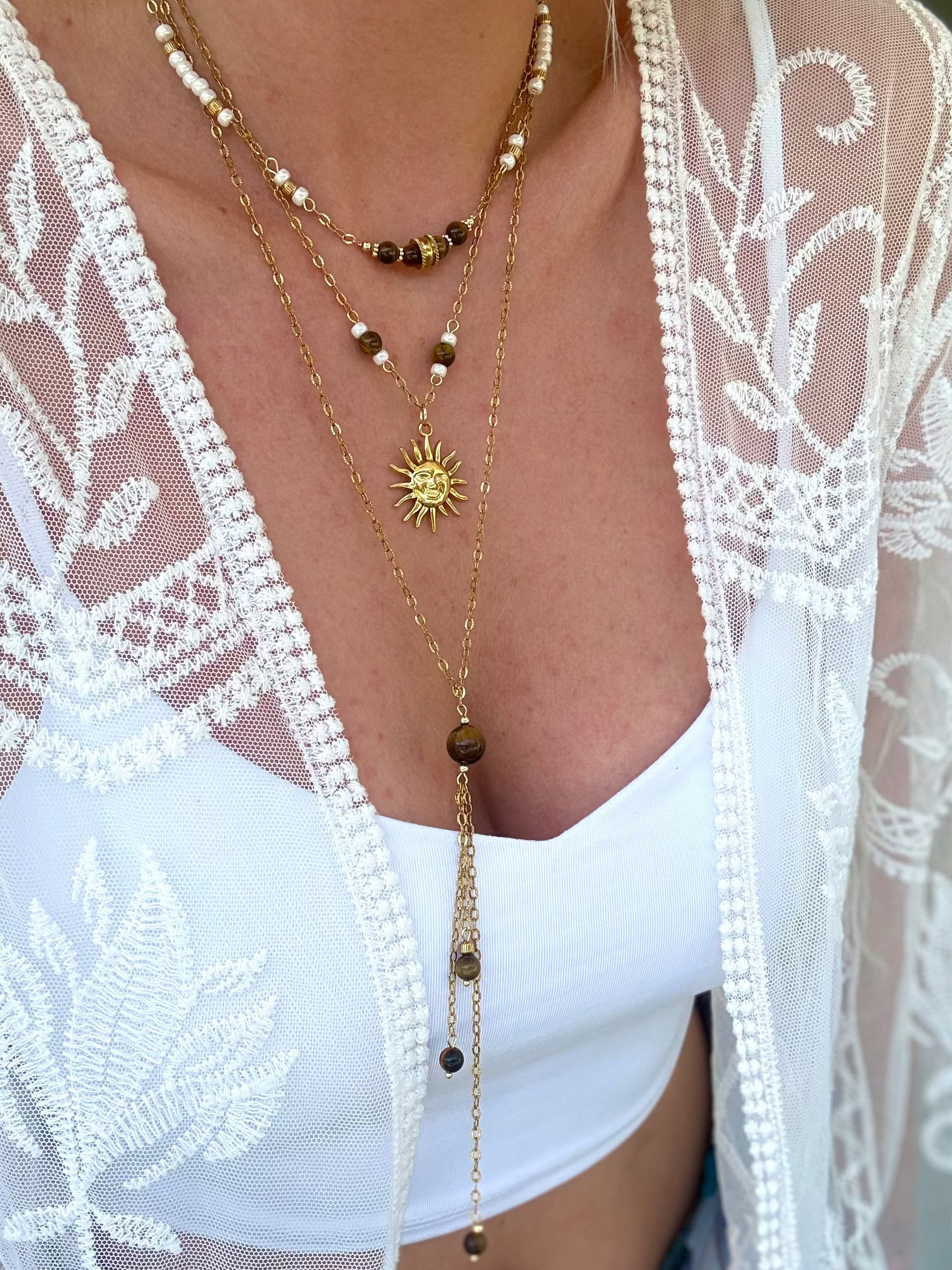 Collier Hélios - Oeil de tigre