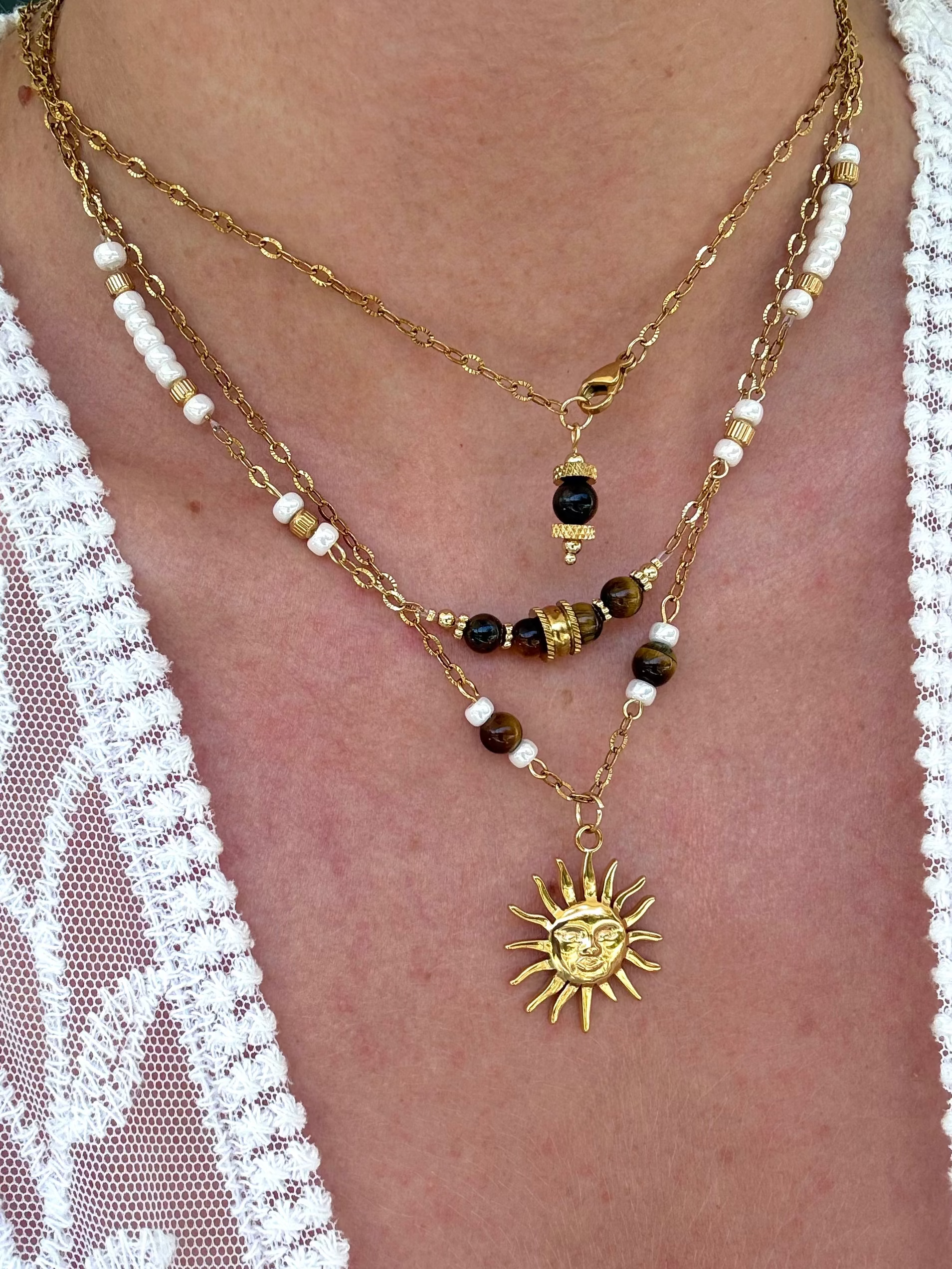 Collier Hélios - Oeil de tigre