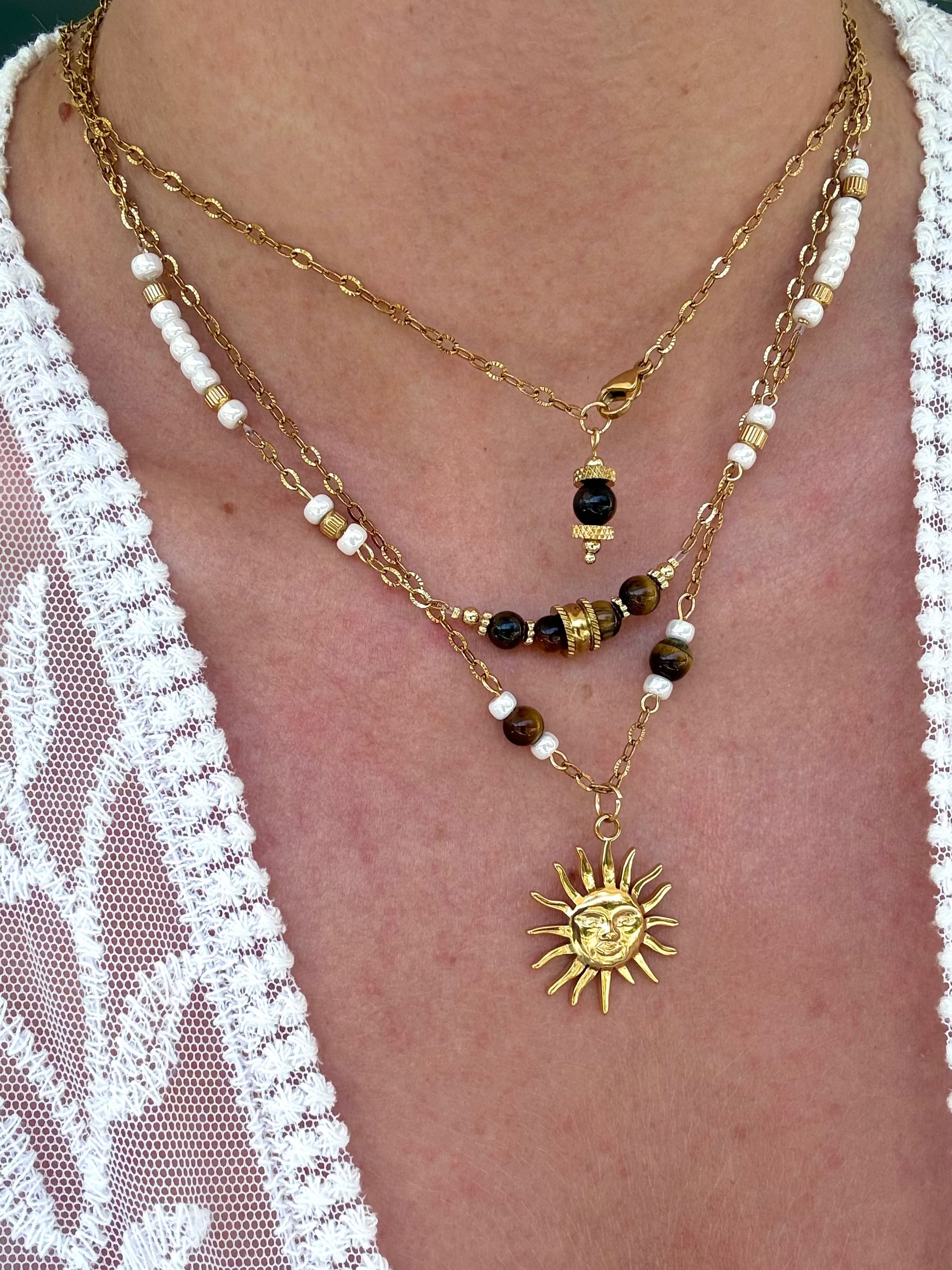 Collier Déesse - Oeil de tigre
