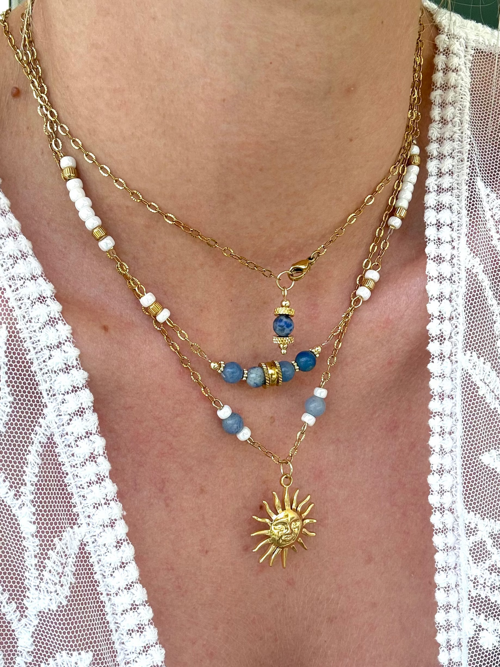 Collier Hélios - Sodalite
