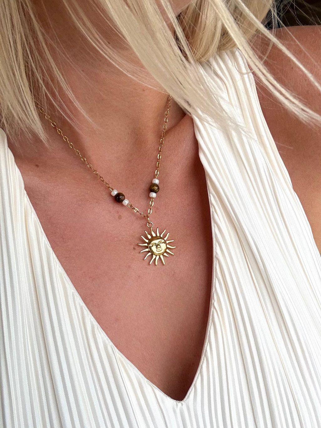 Collier Hélios - Oeil de tigre