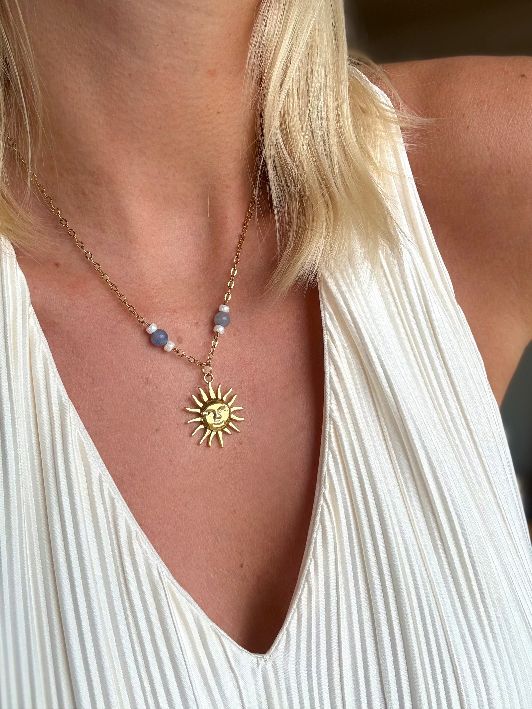 Collier Hélios - Sodalite